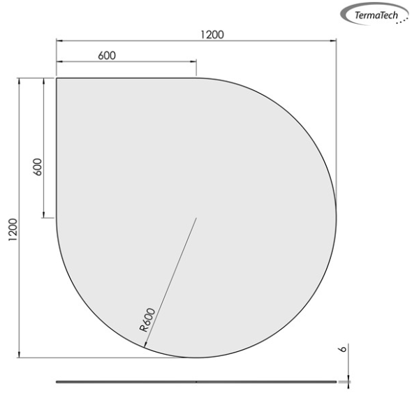 Gulvplade dråbe 1200x1200mm