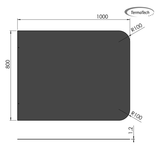 Gulvplade firkantet 800x1000