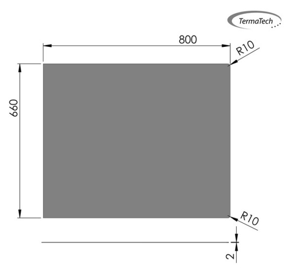 Gulvplade firkantet 660x800